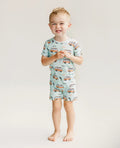 Bamboo Baby Shorts Set Retro Beach