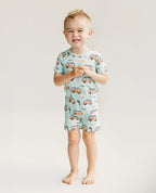 Bamboo Baby Shorts Set Retro Beach