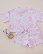 Lucky Panda Shorts Set | Pink Camo