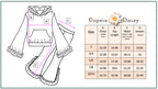 Pastel Color Block Hooded Ruffle Pocket Fall Lounge Set