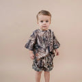 Lucky Panda Shorts Set | Brown Camo