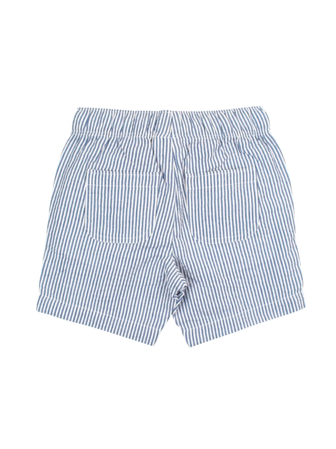 Rugged Butts Boys Blue Seersucker Pull-On Shorts