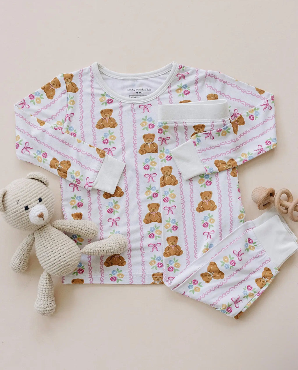 Bamboo Two Piece Set Honey Bear