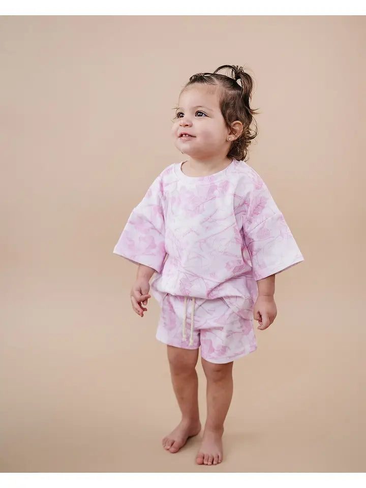 Lucky Panda Shorts Set | Pink Camo