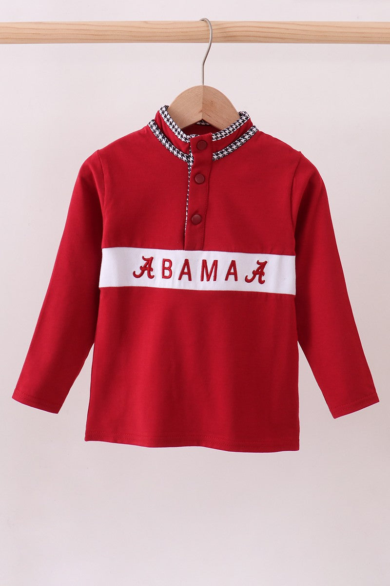 Premium Maroon Alabama Embroidery Top
