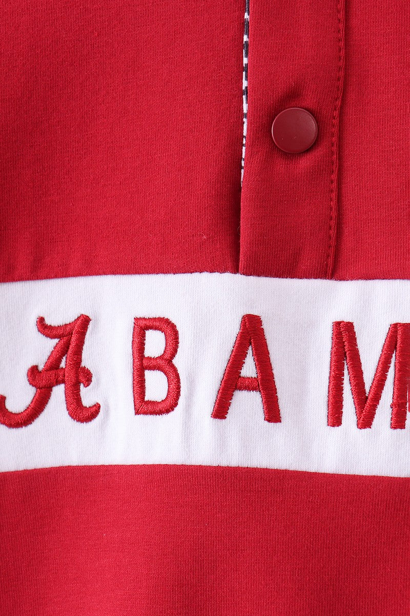 Premium Maroon Alabama Embroidery Top