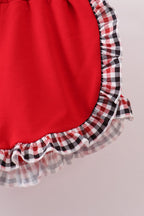 Georgia Go Dawgs Plaid Ruffle Shorts Set
