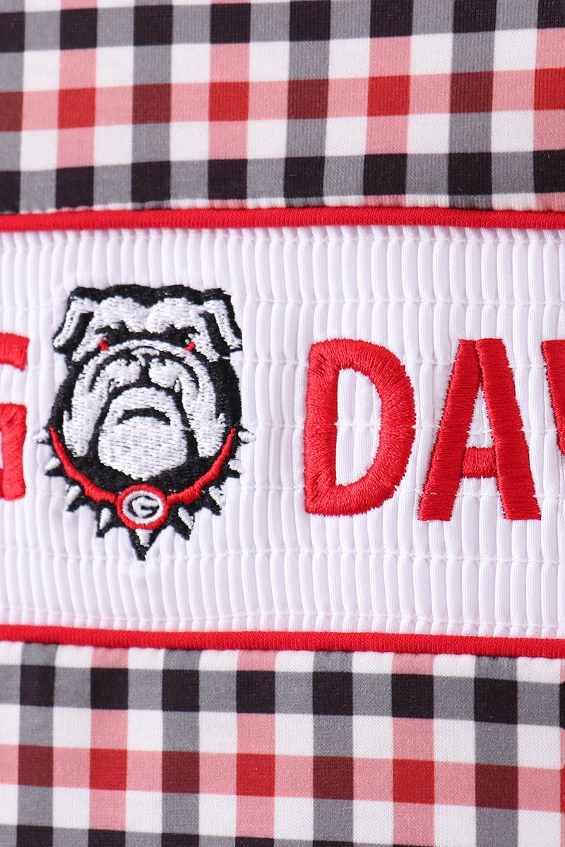 Georgia Go Dawgs Plaid Ruffle Shorts Set
