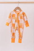 Tennessee Floral Checkered Long Sleeve Bamboo Romper