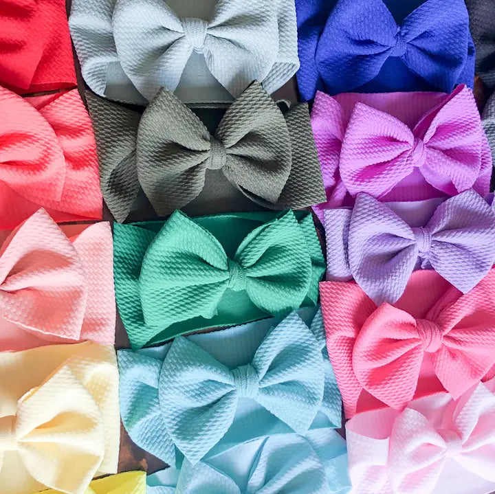 Solid Baby Headwrap Bow