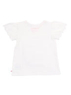 Ruffle Butts Girls White Knit Short Sleeve Scallop Tee