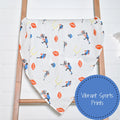 Lolly Banks Touchdown Football Baby Muslin Swaddle Blanket