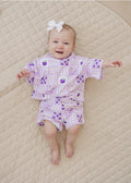 Lucky Panda Shorts Set | Raspberry