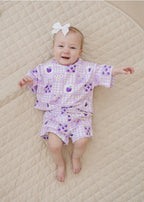 Lucky Panda Shorts Set | Raspberry