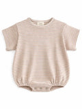 Tan Stripe / Ribbed T-Shirt Bubble