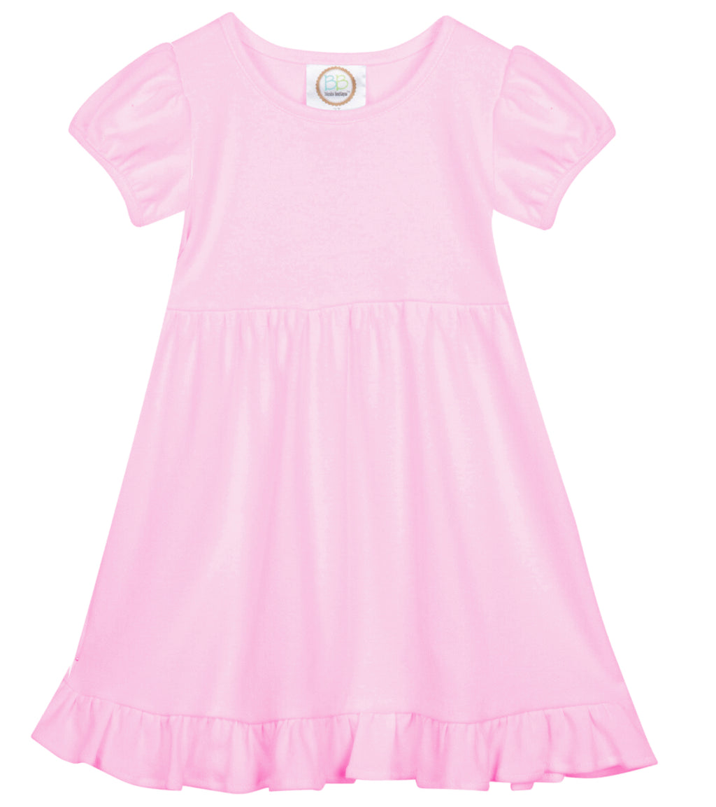 BB Blank Short Sleeve Empire Waist Ruffle Dress