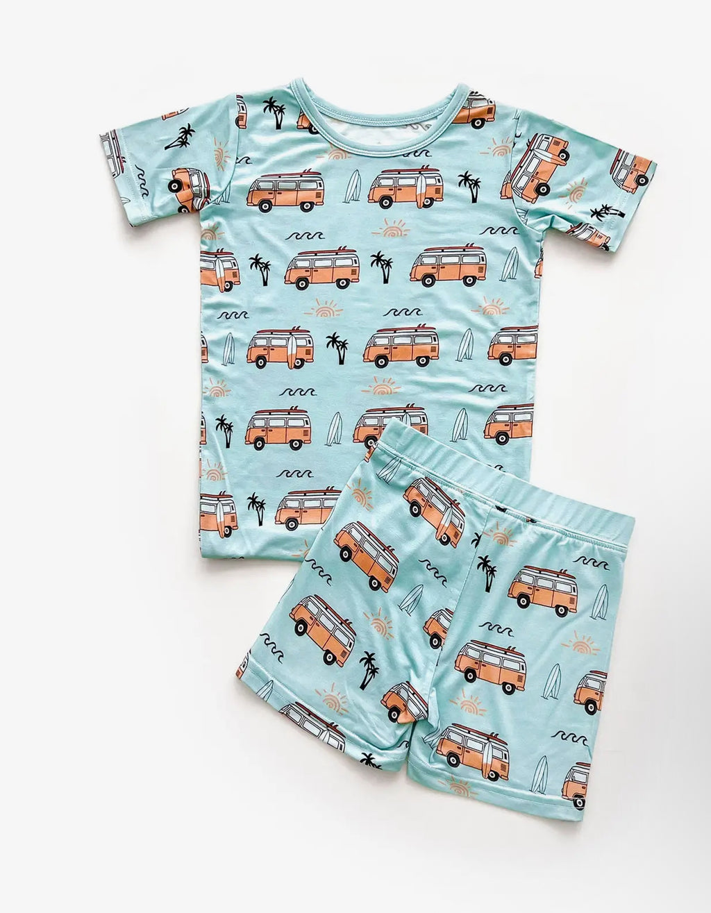 Bamboo Baby Shorts Set Retro Beach