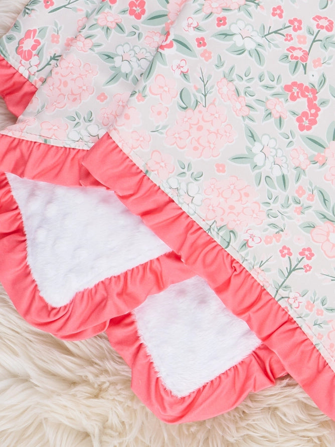Marie Nicole Rosebud Ruffle Blanket