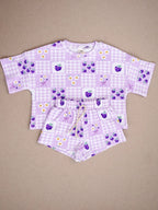 Lucky Panda Shorts Set | Raspberry