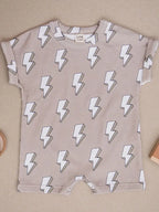 Lucky Panda Cotton Romper | Electric Beige