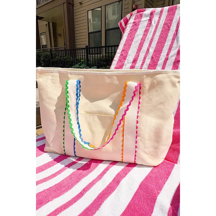 Spencer Rick Rack Trim Tote Bag
