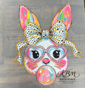 DTF Transfer Bunny with Glasses Adult Size