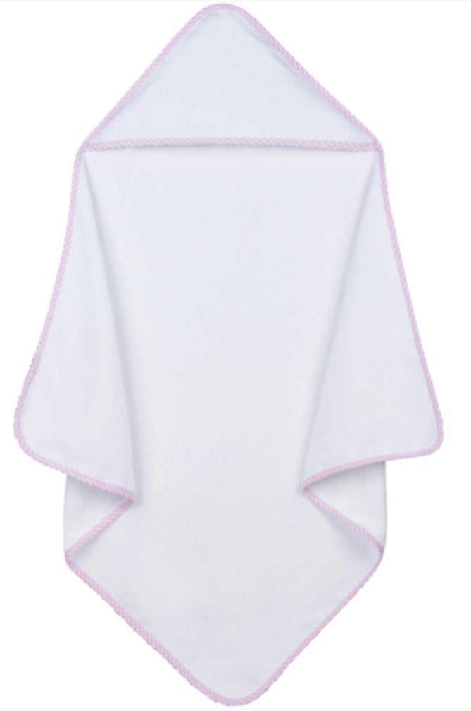 BB Blanks Infant Hooded Towel with Gingham Trim