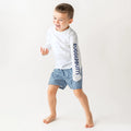 Rugged Butts Boys White Long Sleeve Logo Rash Guard