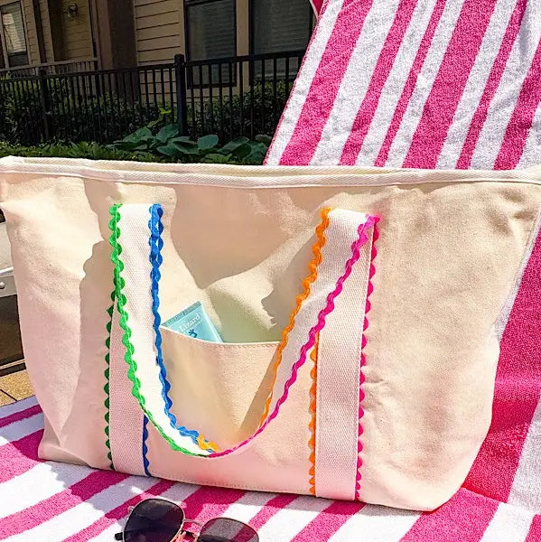 Spencer Rick Rack Trim Tote Bag