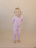 Bamboo Two Piece Set Gingham & Flowers