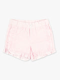 Ruffle Butts Toddler Girls Pink Seersucker Ruffle Trim Woven Shorts