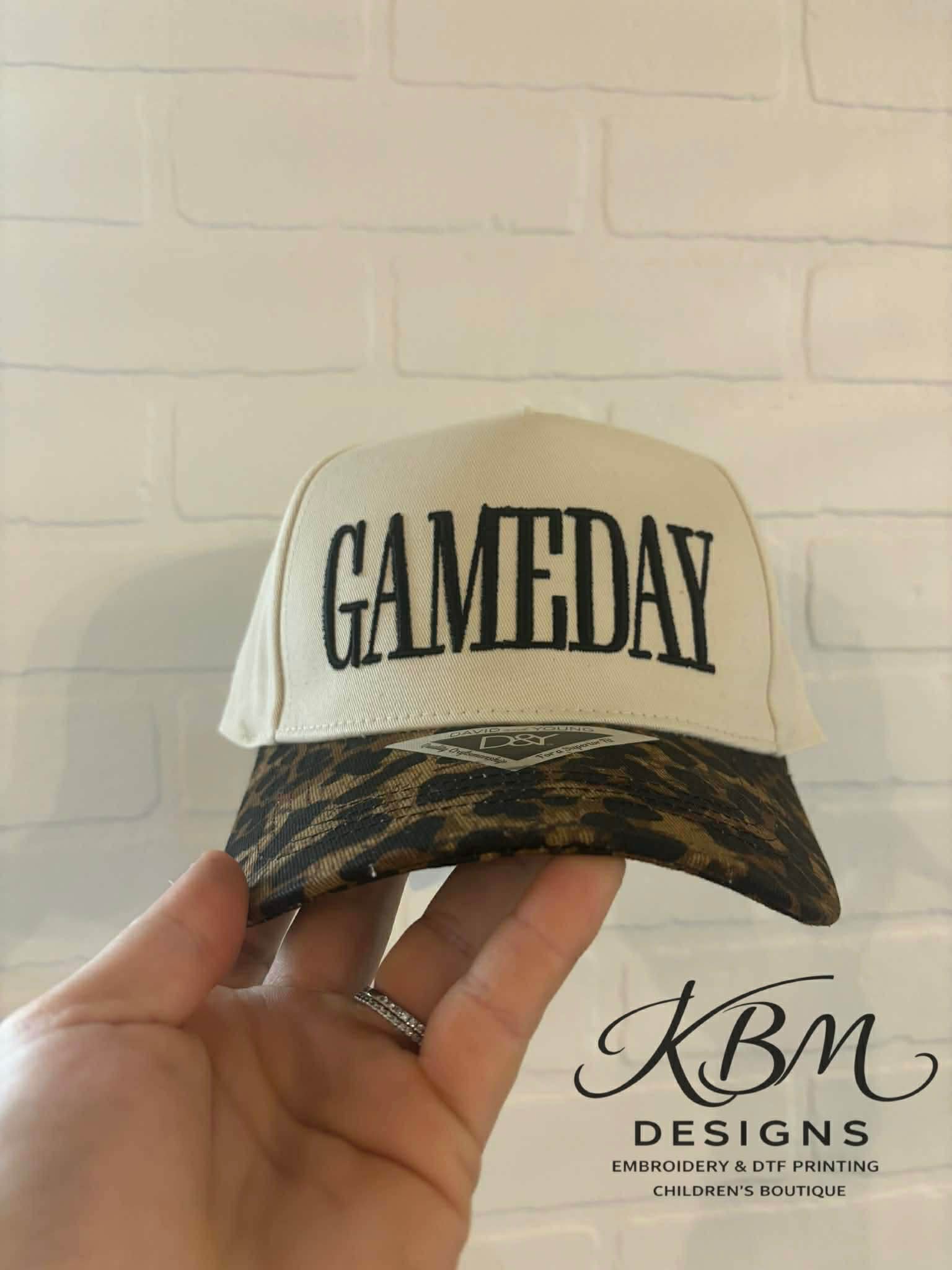 Black GameDay Embroidered Hat