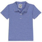 BB Blanks Short Sleeve Polo Style Collared Striped Shirt BLANK