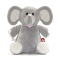 Custom Embroidered Grey Elephant with Removable Stuffing Pod