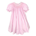 Bishop Smocked Pink Check Dress