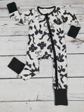 Black Bow Printed Zippy Sleeper