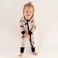 Boo Rainbow Checkered Halloween Zippy Romper