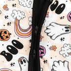 Boo Rainbow Checkered Halloween Zippy Romper