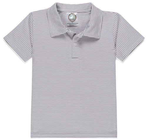 BB Blanks Short Sleeve Polo Style Collared Striped Shirt BLANK