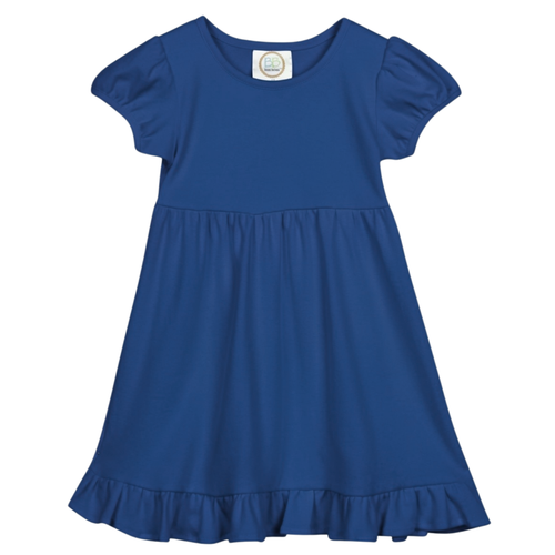 BB Blank Short Sleeve Empire Waist Ruffle Dress