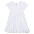 BB Blank Short Sleeve Empire Waist Ruffle Dress