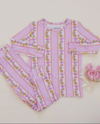 Bamboo Two Piece Set Gingham & Flowers