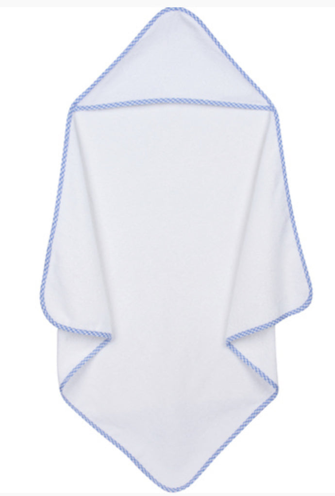 BB Blanks Infant Hooded Towel with Gingham Trim