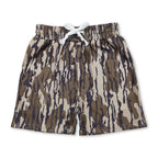Olive Camo Pockets Elastic Kids Boys Summer Shorts