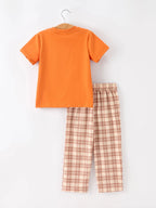 Turkey Plaid Boys Pants Set
