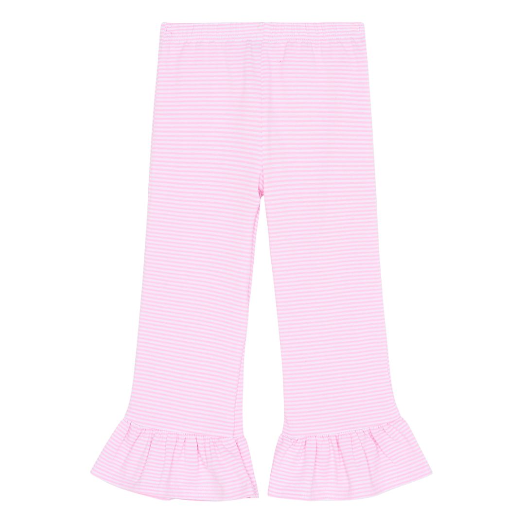 BB Blanks Micro Striped Ruffle Pants