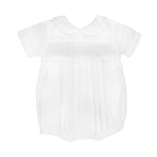 White Romper with Smocking
