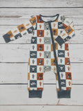 Cactus Cows Print Zipper Sleeper