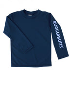 Rugged Butts Boys Navy Long Sleeve Logo Rash Guard