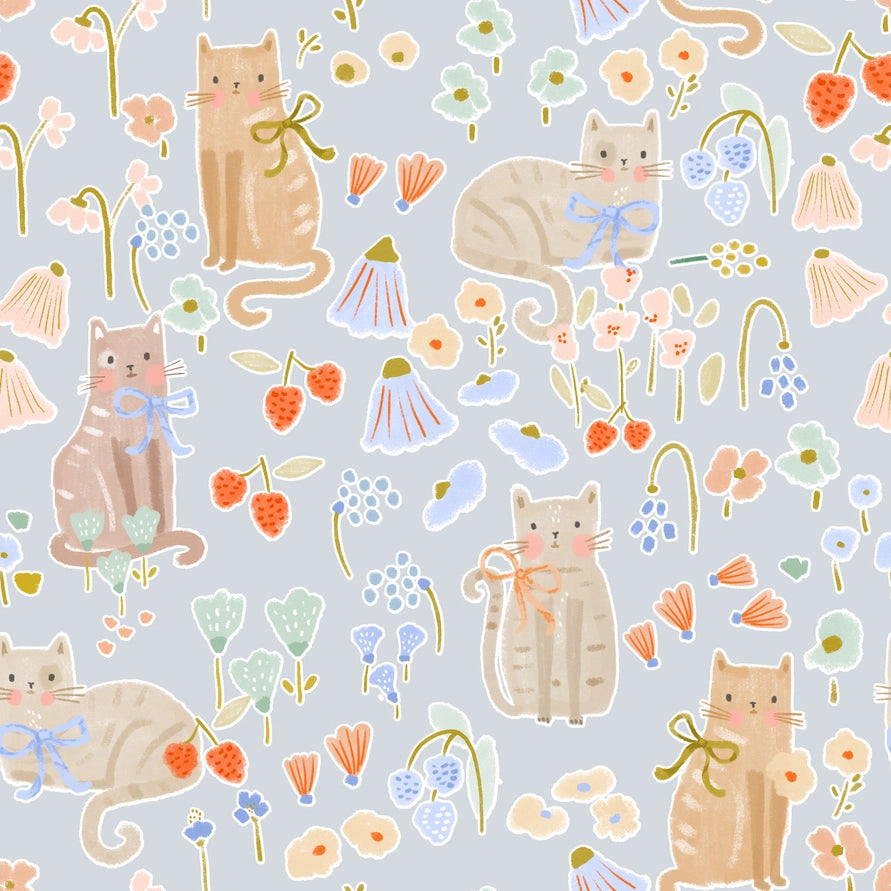 SOL Kitty Meadow Bamboo Blanket